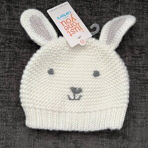 CARTER'S JUST ONE YOU CROCHET KNIT BUNNY BEANIE CAP-ONE SIZE-NWT!